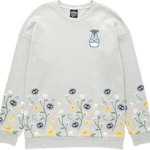 Box Lunch | My Neighbor Totoro Floral Embroidered Crew Neck Sweatshirt